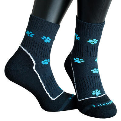 Ponožky TLAPKY thermo černo-modré 35-38, 35-38
