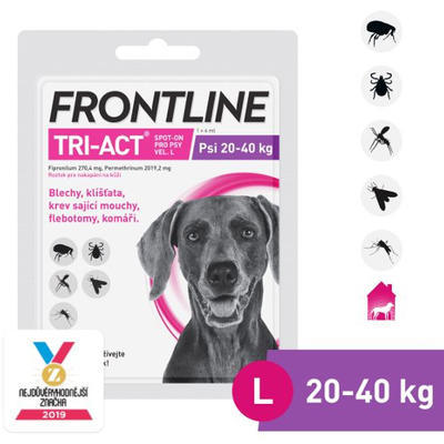 Frontline Tri-Act pro psy spot-on L (20-40 kg)