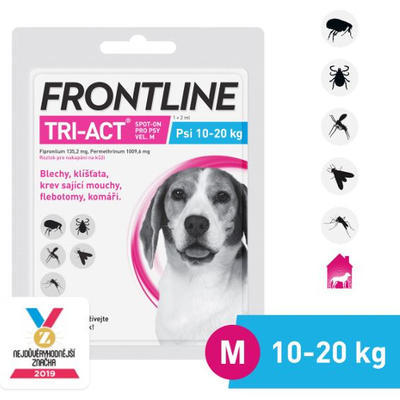 Frontline Tri-Act pro psy spot-on M (10-20 kg) xxx
