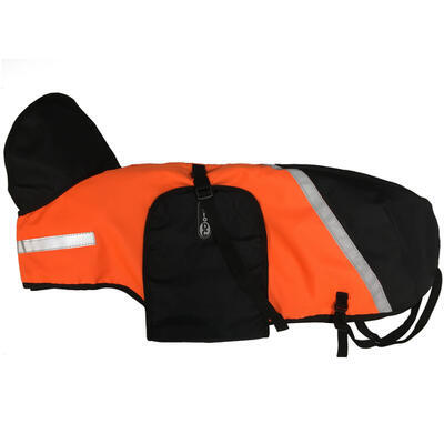 Zimní vesta dvoubarevná černo-oranžová 20 cm, 20 cm - 1