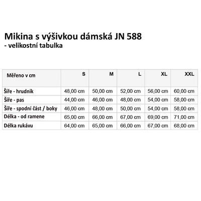 Mikina dámská 588 s výšivkou tmavá šedá S, DARK S - 4